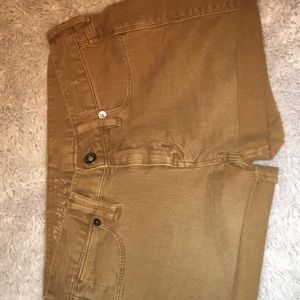 Brown jean shorts